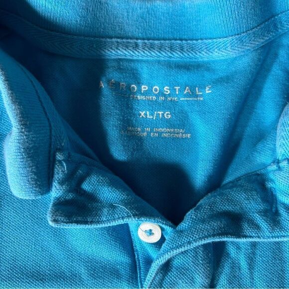 Aeropostale Blue Polo Shirt Size XL, SKU: 123-4747 - Picture 3 of 6